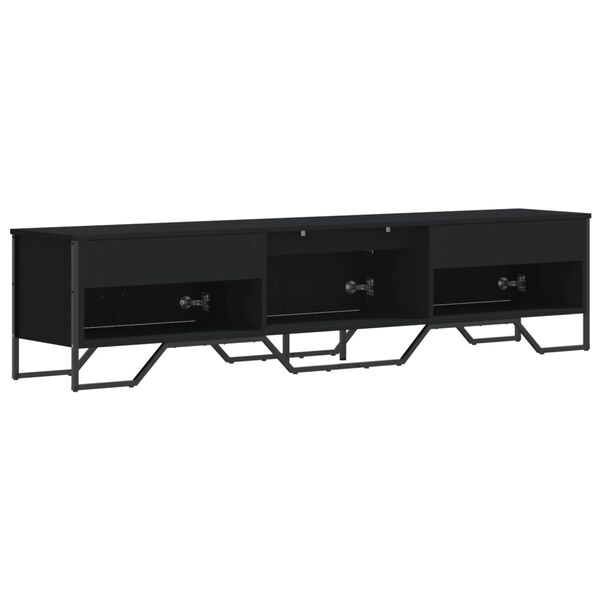vidaXL Έπιπλο Τηλεόρασης Μαύρο 180x34x41 εκ. από Επεξεργ. Ξύλο