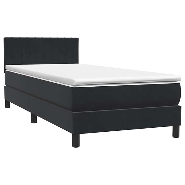vidaXL &Kappa;&rho;&epsilon;&beta;ά&tau;&iota; Boxspring &mu;&epsilon; &Sigma;&tau;&rho;ώ&mu;&alpha; &Mu;&alpha;ύ&rho;&omicron; 80x220 &epsilon;&kappa;. &Beta;&epsilon;&lambda;&omicron;ύ&delta;&iota;&nu;&omicron;