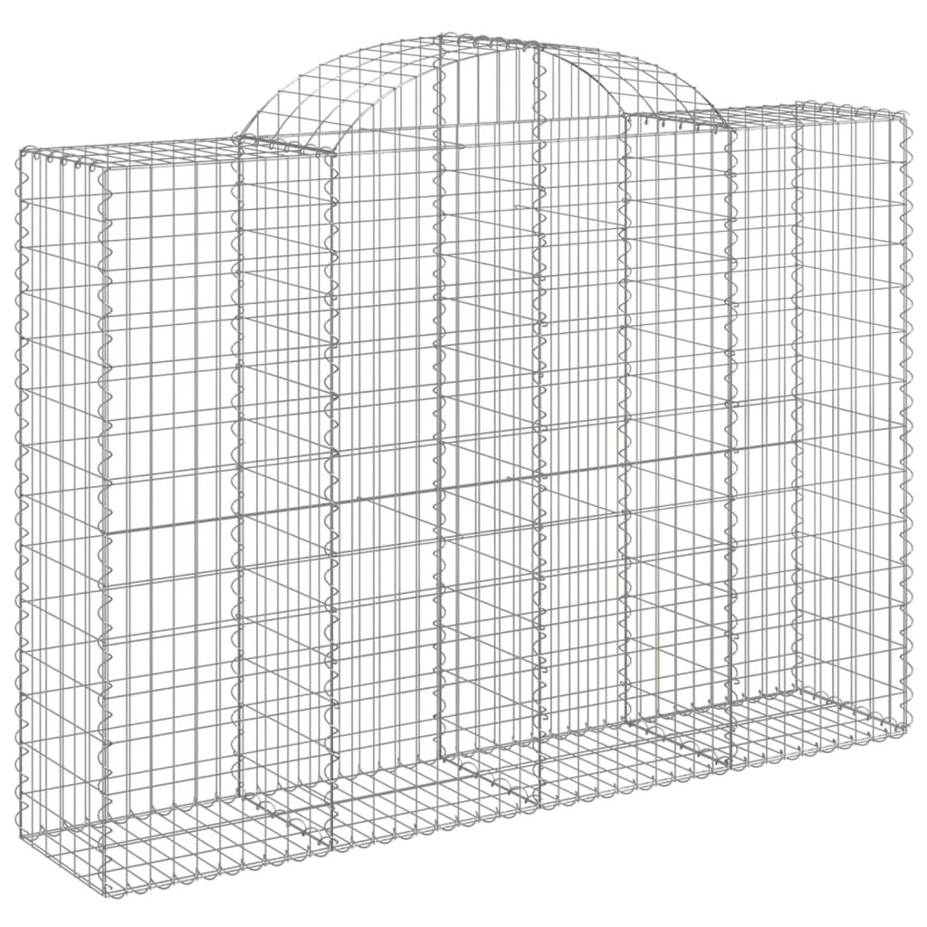 vidaXL Συρματοκιβώτια Τοξωτά 5 τεμ. 200x50x140/160 εκ. Γαλβαν. Ατσάλι