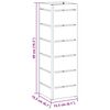 vidaXL Σχέδιο & βάση αποθήκευσης Μουσταρδί 15.5 x 15.5 x 49 εκ Ατσάλι
