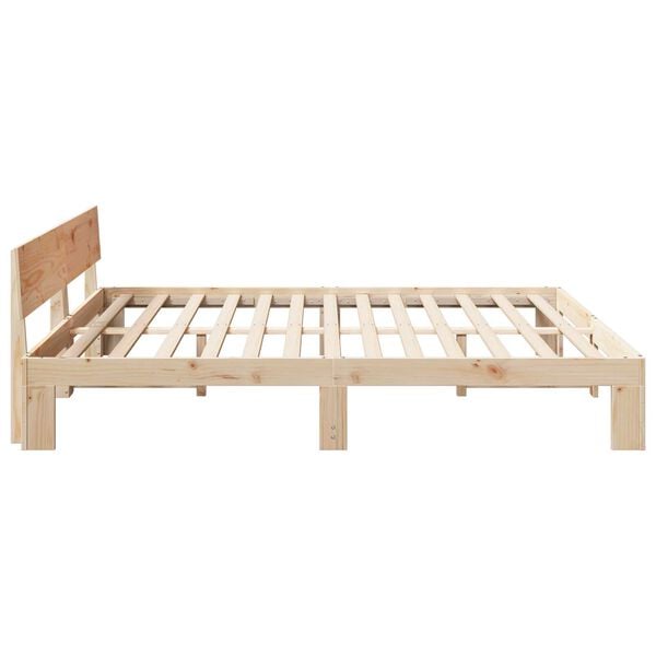 vidaXL Κρεβάτι με Κεφαλάρι 180x200 εκ Μασίφ Ξύλο Πεύκου