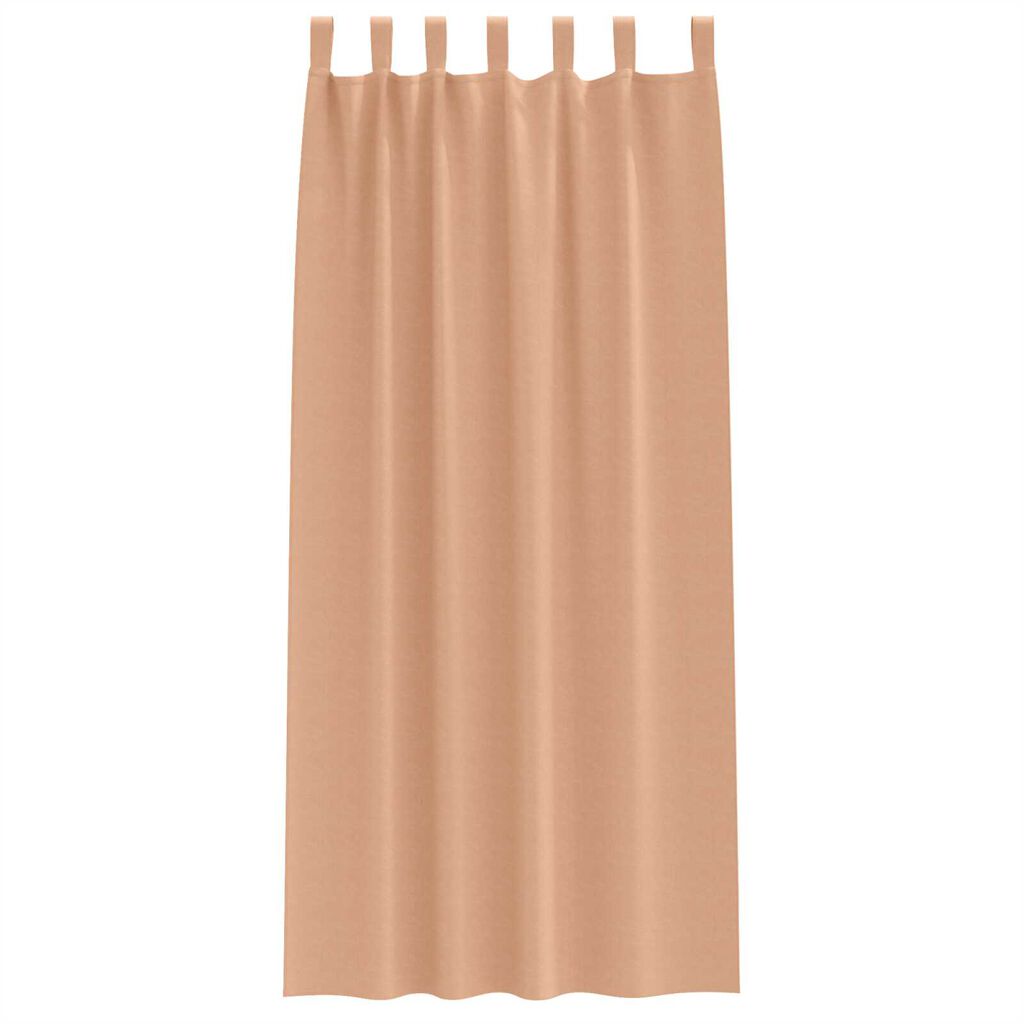 vidaXL Κουρτίνες 2 pcs Ανοιχτό καφέ 245 x 140 εκ. Πολυεστέρας