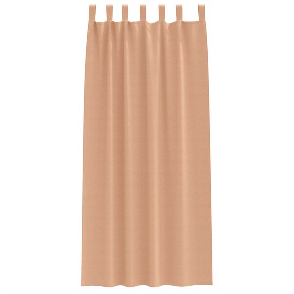 vidaXL Κουρτίνες 2 pcs Ανοιχτό καφέ 245 x 140 εκ. Πολυεστέρας