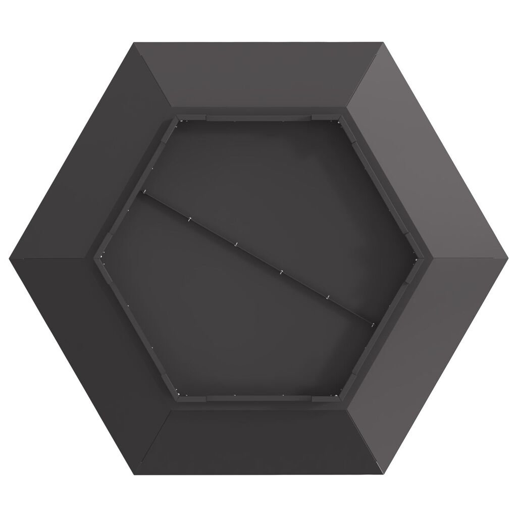 vidaXL Φωτιά Πυρκαγιάς Εξαγωνική Μαύρη 100x100x28 εκ Ατσάλι