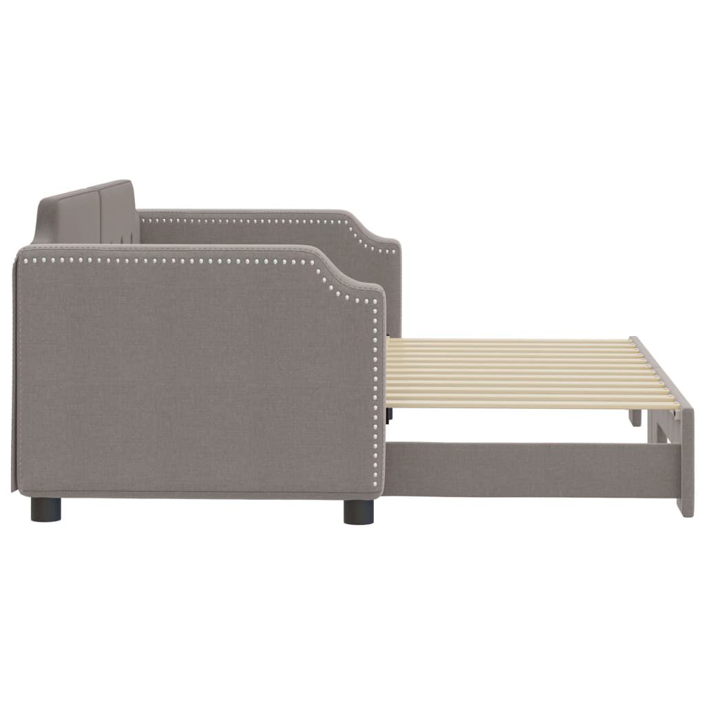 vidaXL Καναπές Κρεβάτι Συρόμενος Taupe 80 x 200 εκ. Υφασμάτινος