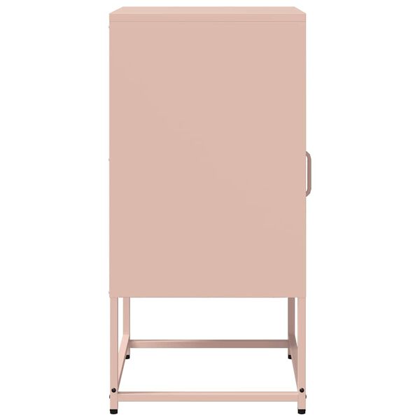 vidaXL Κομοδίνο ροζ 36x39x78 cm από χάλυβα ψυχρής έλασης