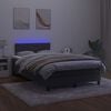 vidaXL &Kappa;&rho;&epsilon;&beta;ά&tau;&iota; Boxspring &mu;&epsilon; &Sigma;&tau;&rho;ώ&mu;&alpha; & LED &Mu;&alpha;ύ&rho;&omicron; 120x190 &epsilon;&kappa;. &Beta;&epsilon;&lambda;&omicron;ύ&delta;&iota;&nu;&omicron;