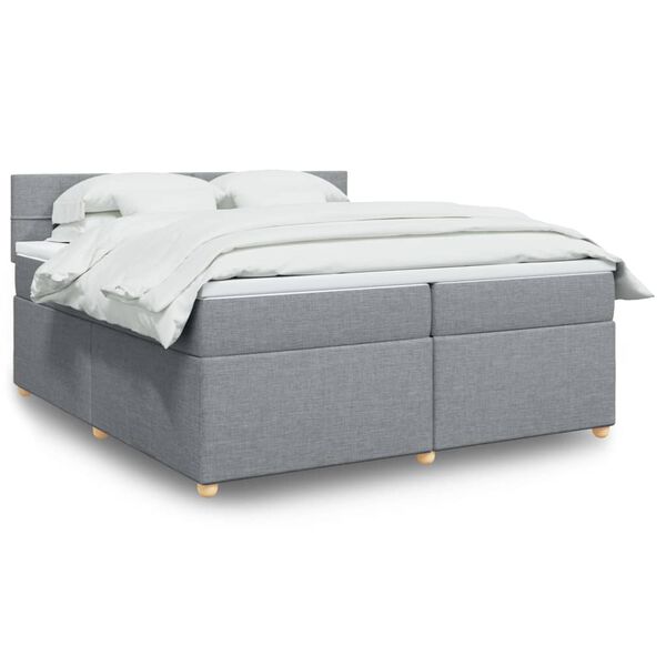 vidaXL &Kappa;&rho;&epsilon;&beta;ά&tau;&iota; Boxspring &mu;&epsilon; &Sigma;&tau;&rho;ώ&mu;&alpha; &Alpha;&nu;&omicron;&iota;&chi;&tau;ό &Gamma;&kappa;&rho;&iota; 200x200 &epsilon;&kappa;. &Upsilon;&phi;&alpha;&sigma;&mu;ά&tau;&iota;&nu;&omicron;