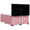 vidaXL Κρεβάτι Boxspring με Στρώμα Ροζ 140x190 εκ. Βελούδινο