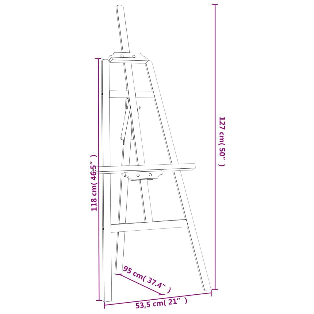 vidaXL Καβαλέτο Επιδαπέδιο Μαύρο 53,5x95x127 εκ. από Μασίφ Ξύλο Πεύκου