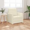 vidaXL Καναπές-Κρεβάτι Δαπέδου 2 σε 1 Κρεμ 112x174x55 εκ. Συνθ. Δέρμα