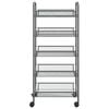vidaXL Τρόλεϊ Κουζίνας 5 Επιπέδων Γκρι 46 x 26 x 105 εκ. Σιδερένιο