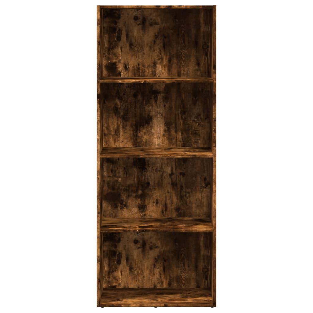 vidaXL Βιβλιοθήκη Καπνιστή Δρυς 60x30x152 εκ. από Επεξεργασμένο Ξύλο
