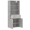 vidaXL Ντουλάπι Γκρι Σκυροδέματος 69,5x34x180 εκ. Επεξεργασμένο Ξύλο