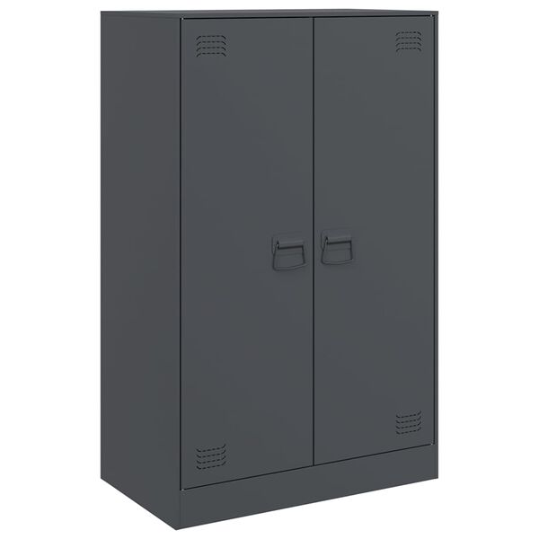 vidaXL Μπουφές Ανθρακί 67x39x107 εκ. από Ατσάλι