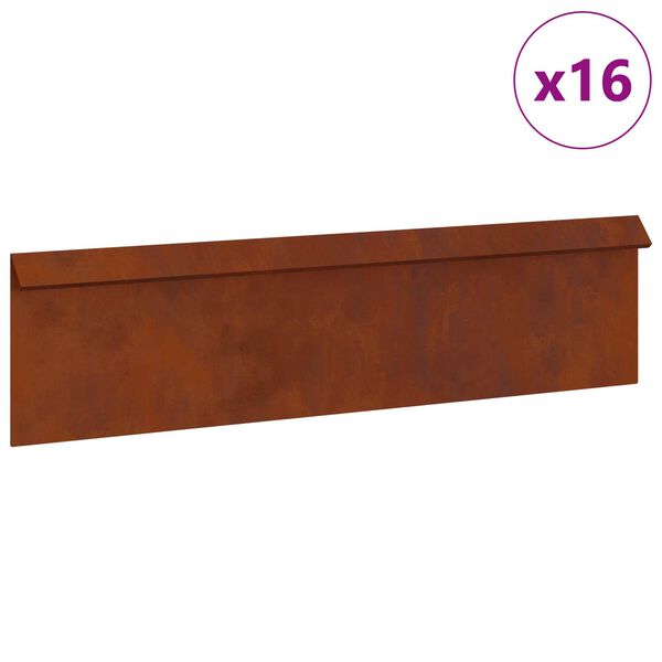 vidaXL &Phi;&rho;ά&kappa;&tau;&eta;&sigmaf; &sigma;&alpha;&lambda;&iota;&gamma;&kappa;&alpha;&rho;&iota;ώ&nu; 16 pcs &Sigma;&kappa; rusty 100 x 3,5 x 25 &epsilon;&kappa;