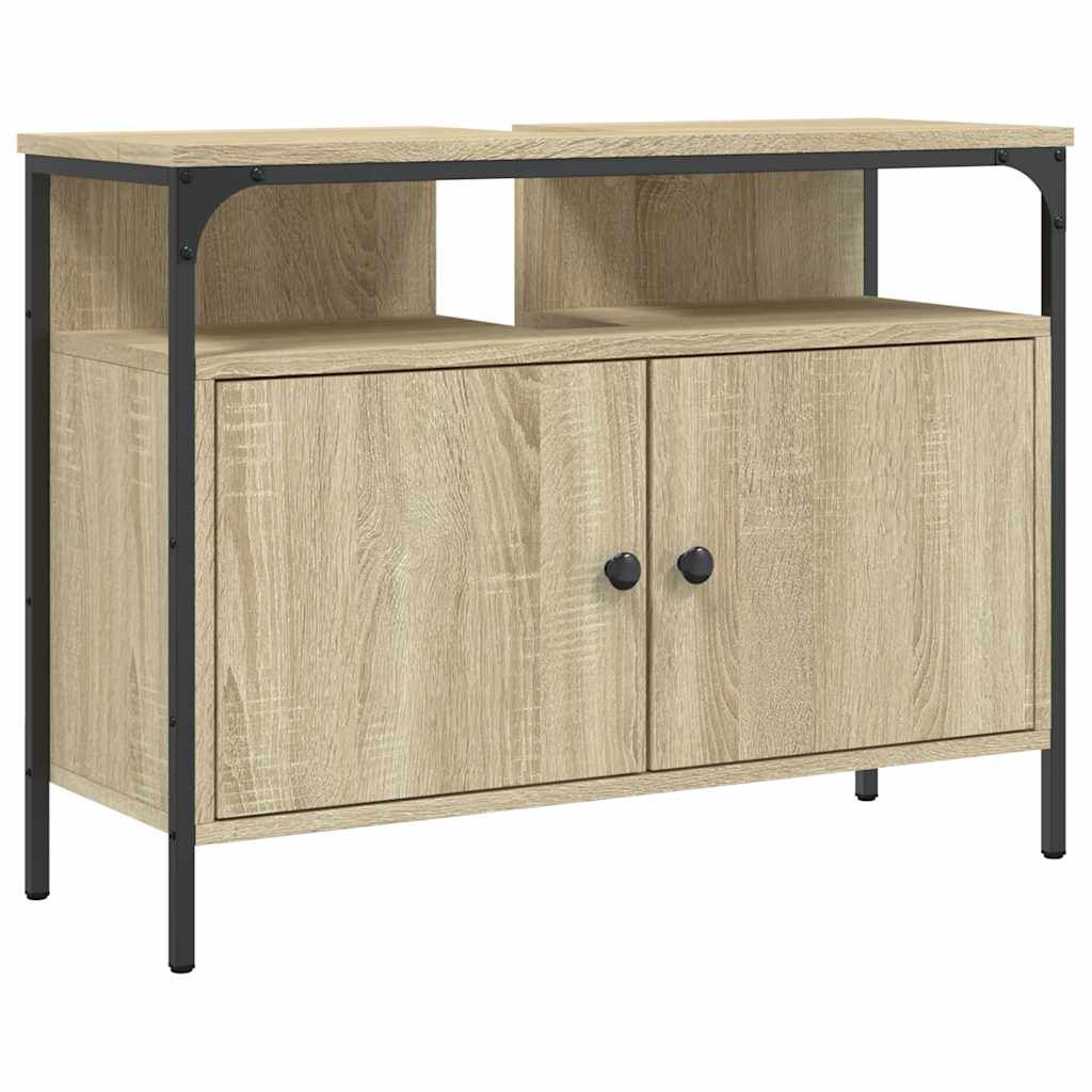 vidaXL Ντουλάπι Νιπτήρα Μπάνιου Sonoma Δρυς 80x30x60 εκ. Επεξ. Ξύλο