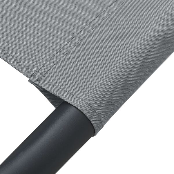 vidaXL Ξαπλώστρα - Κρεβάτι Κήπου Γκρι 200 x 90 εκ. από Ατσάλι