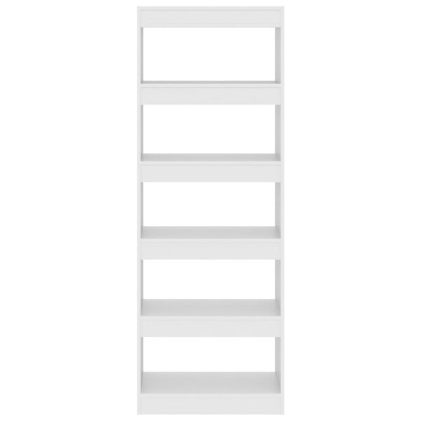 vidaXL Βιβλιοθήκη/Διαχωριστικό Χώρου Λευκό 60x24x155 εκ. Επεξ. Ξύλο