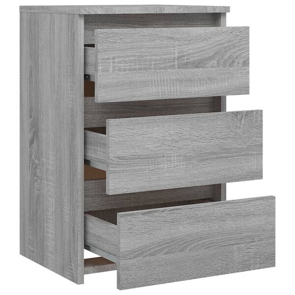 vidaXL Κομοδίνο Γκρι Sonoma 40x35x62,5 εκ. από Επεξεργασμένο Ξύλο