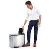 EKO Κάδος με Πεντάλ EcoCasa Ματ Ασημί 3 x 15 Λίτρα