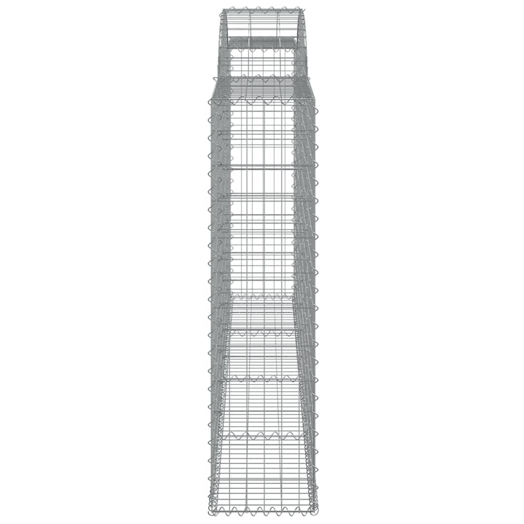 vidaXL Συρματοκιβώτια Τοξωτά 5 τεμ. 300x30x120/140 εκ. Γαλβαν. Ατσάλι