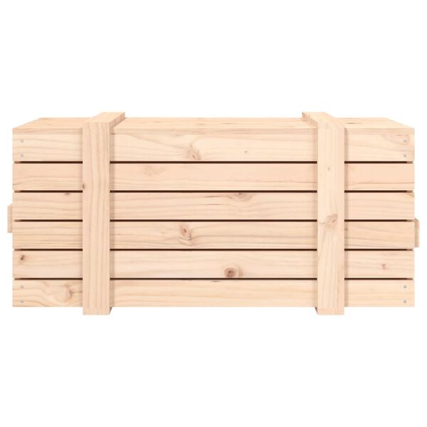 vidaXL Κουτί Αποθήκευσης 91x40,5x42 εκ. από Μασίφ Ξύλο Πεύκου
