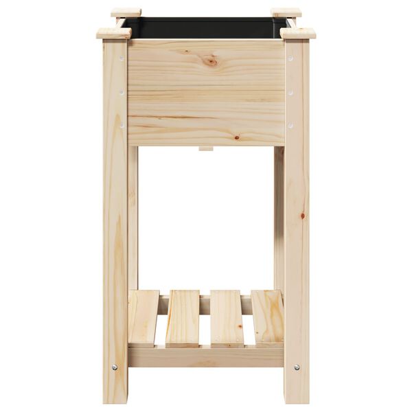vidaXL Γλάστρα Κήπου με Ράφι 45x45x76 εκ. Μασίφ Ξύλο Πεύκου