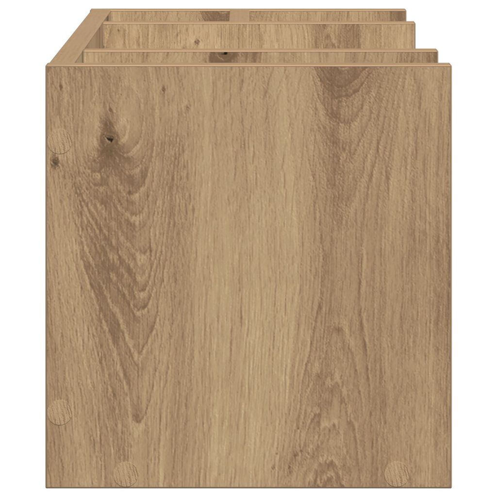 vidaXL Οργανωτής Γραφείου Μαύρη Δρυς 44.5x24x25 cm Κατασκευασμένο Ξύλο