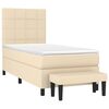vidaXL &Kappa;&rho;&epsilon;&beta;ά&tau;&iota; Boxspring &mu;&epsilon; &Sigma;&tau;&rho;ώ&mu;&alpha; &Kappa;&rho;&epsilon;&mu; 100 x 200 &epsilon;&kappa;. &Upsilon;&phi;&alpha;&sigma;&mu;ά&tau;&iota;&nu;&omicron;