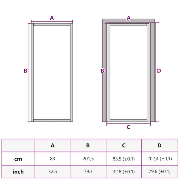 vidaXL Εσωτερική Πόρτα 83x201,5 εκ. Μαύρη ESG Γυαλί και Αλουμίνιο