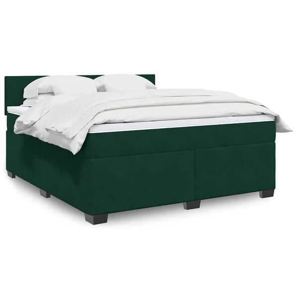 vidaXL &Kappa;&rho;&epsilon;&beta;ά&tau;&iota; Boxspring &mu;&epsilon; &Sigma;&tau;&rho;ώ&mu;&alpha; &Sigma;&kappa;&omicron;ύ&rho;&omicron; &Pi;&rho;ά&sigma;&iota;&nu;&omicron; 180x200&epsilon;&kappa;. &Beta;&epsilon;&lambda;&omicron;ύ&delta;&iota;&nu;&omicron;