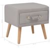vidaXL Κομοδίνο Γκρι 40 x 35 x 40 εκ. Υφασμάτινο