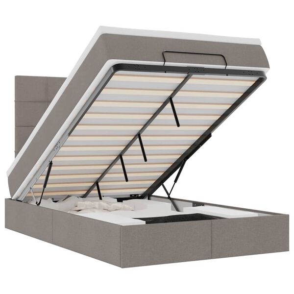 vidaXL &Omicron;&theta;&omega;&mu;&alpha;&nu;&iota;&kappa;ό &kappa;&rho;&epsilon;&beta;ά&tau;&iota; &mu;&epsilon; &sigma;&tau;&rho;ώ&mu;&alpha; Taupe 120x190 cm Ύ&phi;&alpha;&sigma;&mu;&alpha;