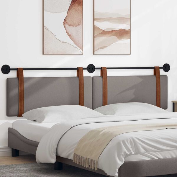 vidaXL &Kappa;&rho;&epsilon;&mu;&alpha;&sigma;&tau;ό &Kappa;&epsilon;&phi;&alpha;&lambda;ά&rho;&iota; &Epsilon;&pi;&iota;&tau;&omicron;ί&chi;&iota;&omicron; Taupe 210 x 55 x 5 &epsilon;&kappa; &Alpha;&nu;&tau;ί&kappa;&alpha; PU