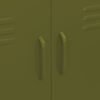 vidaXL Ντουλάπι Αποθήκευσης Πράσινο Λαδί 80x35x101,5 εκ. από Ατσάλι
