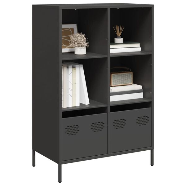 vidaXL Ντουλάπι Μαύρο 68x39x103,5 εκ. από Χάλυβα