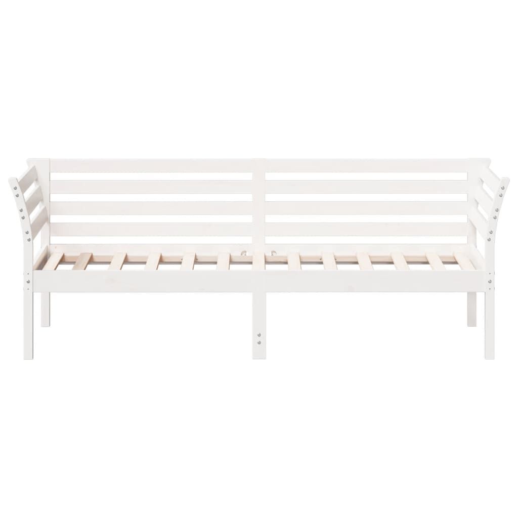 vidaXL Κρεβάτι ημέρας χωρίς στρώμα Λευκό 75x190 cm Στερεό ξύλο πεύκο