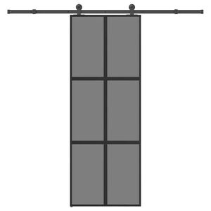 vidaXL &Sigma;&upsilon;&rho;ό&mu;&epsilon;&nu;&eta; &pi;ό&rho;&tau;&alpha; &mu;&epsilon; &sigma;&epsilon;&tau; &upsilon;&lambda;&iota;&kappa;&omicron;ύ 76x205 cm &alpha;&pi;ό &gamma;&upsilon;&alpha;&lambda;ί&&Alpha;&lambda;&omicron;&upsilon;&mu;ί&nu;&iota;&omicron;