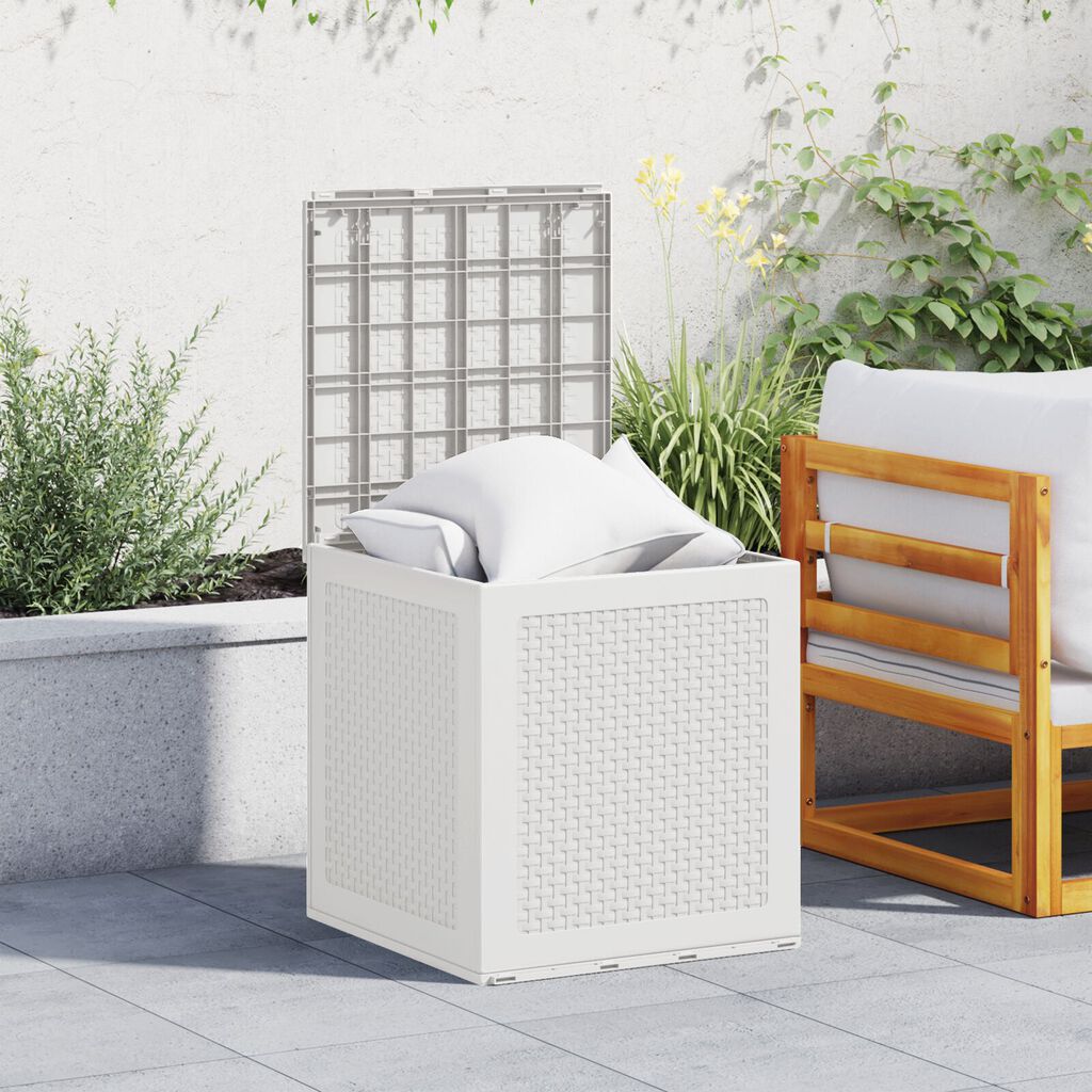 vidaXL Σακούλα Αποθήκευσης Κήπου Λευκή 55x53x57 εκ PP