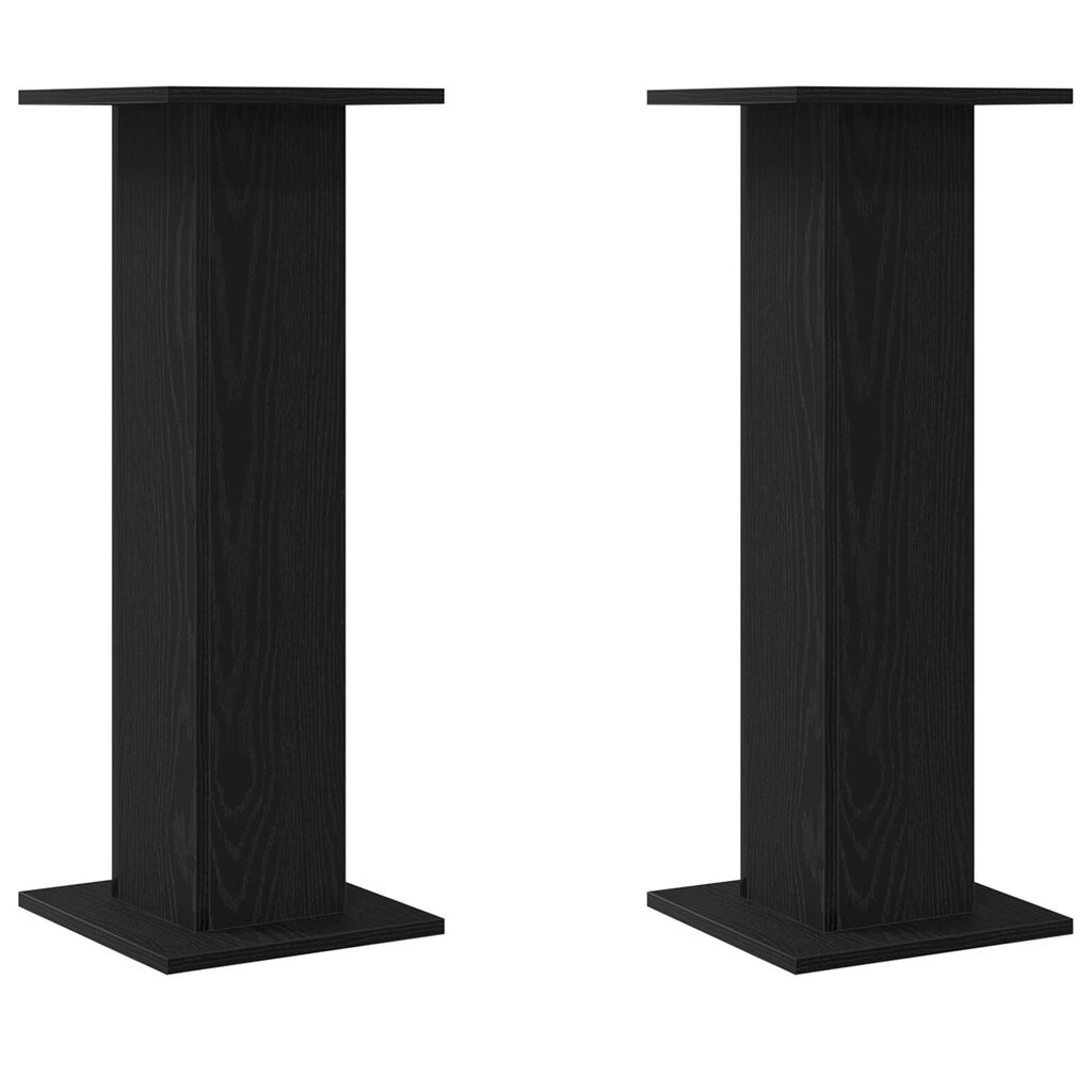vidaXL Βάσεις Ηχείων 2 τμχ Μαύρο Δρυς 30x30x80 εκ Επεξεργασμένο Ξύλο
