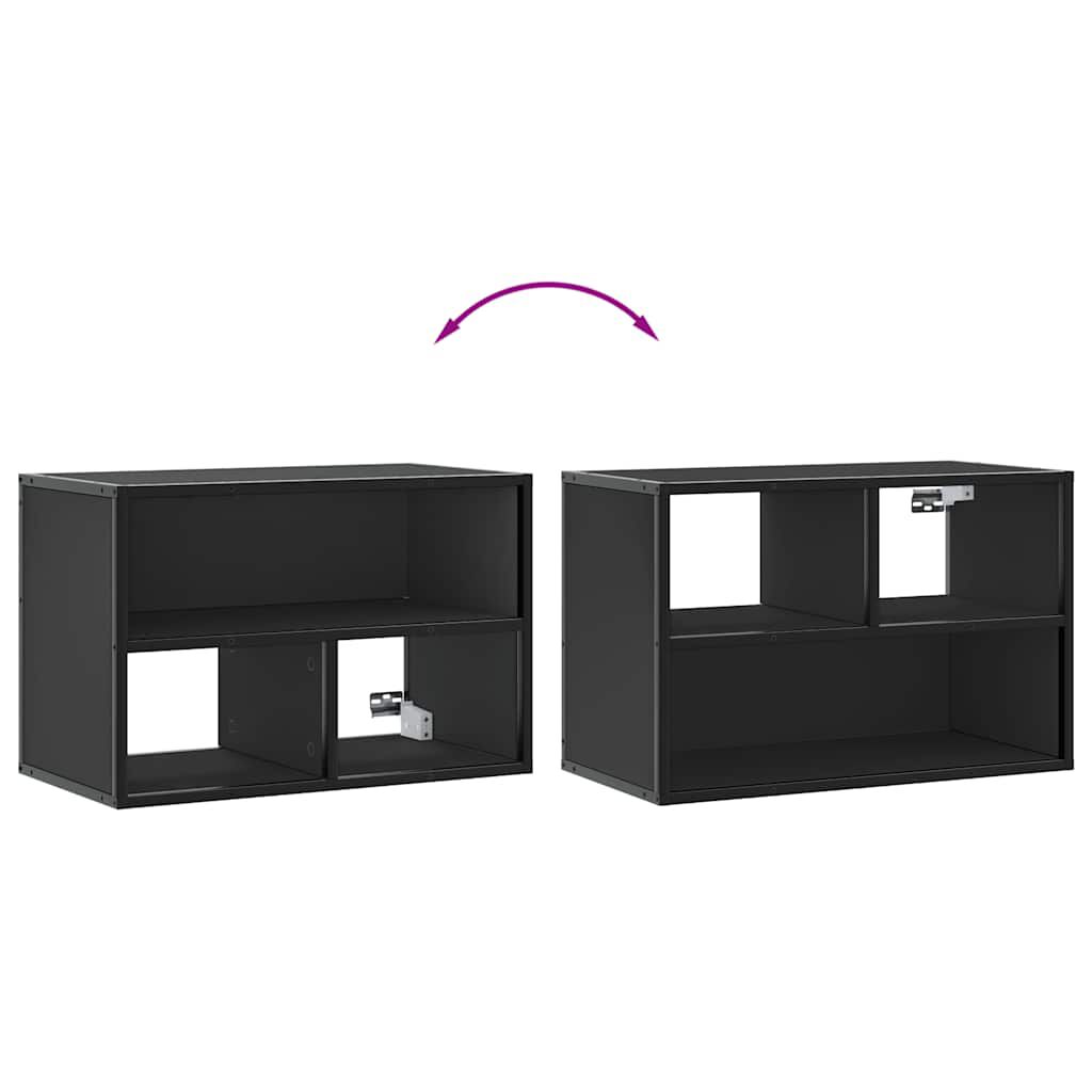 vidaXL Έπιπλο Τηλεόρασης Μαύρο 60x31x39,5 εκ. Επεξεργ. Ξύλο / Μέταλλο