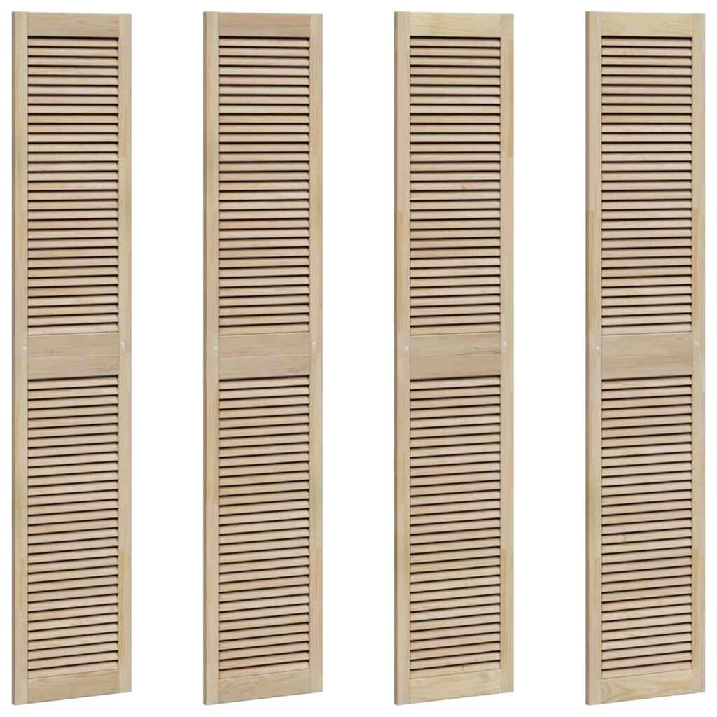 vidaXL Πόρτες Ντουλάπας με πόρτα 4 pcs Καφέ 201 x 39.5 x 2.1 εκ