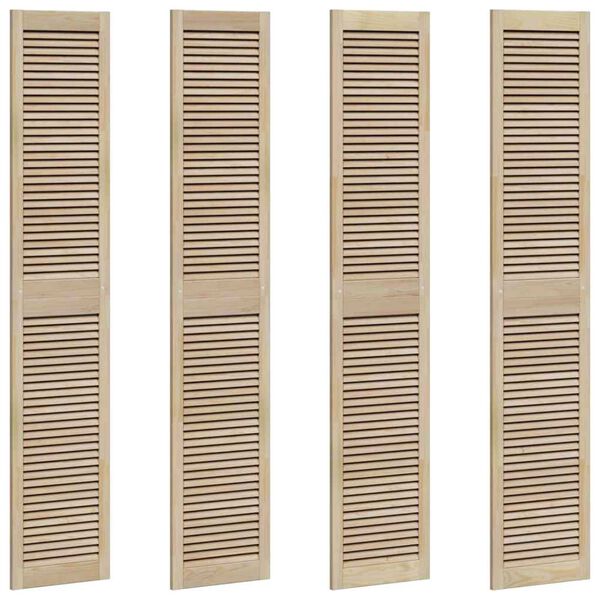vidaXL Πόρτες Ντουλάπας με πόρτα 4 pcs Καφέ 201 x 39.5 x 2.1 εκ
