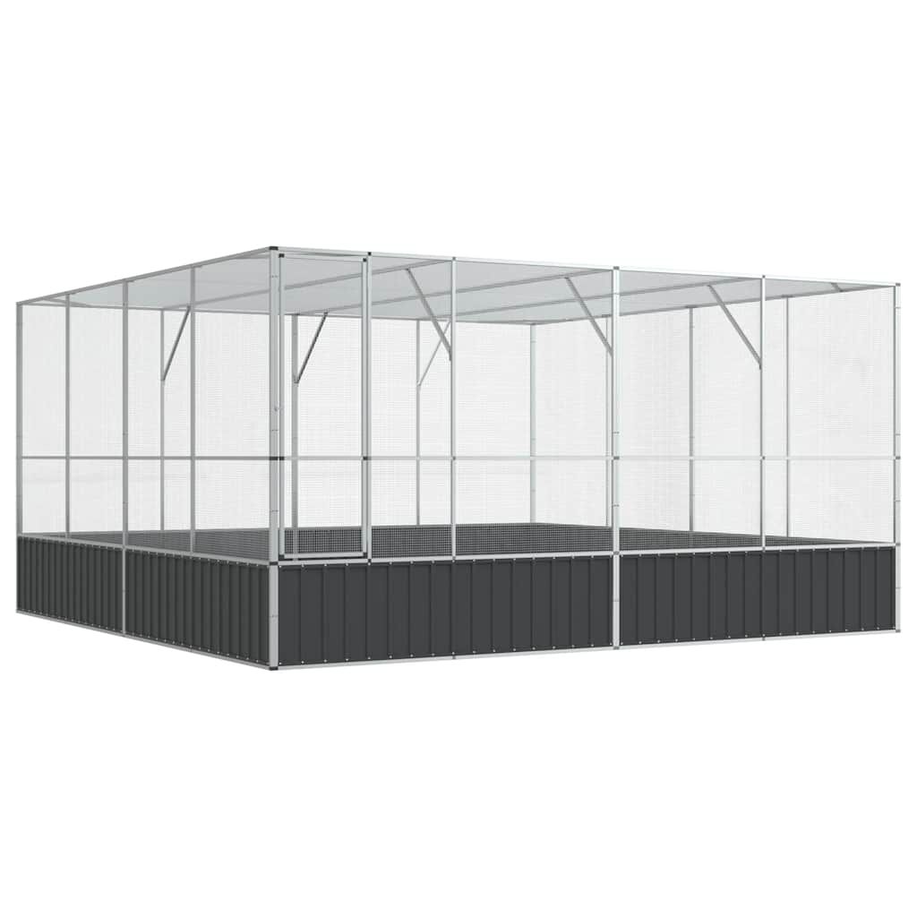 vidaXL Κλουβί Ασημένιο 418x414x212 εκ. Ατσάλινο