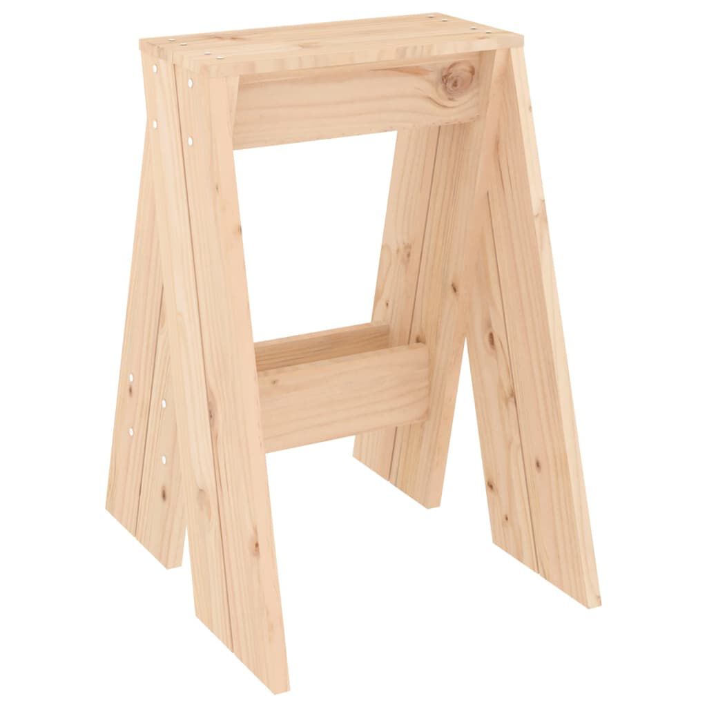 vidaXL Σκαμπό 2 Τεμ. 40 x 40 x 60 εκ. από Μασίφ Ξύλο Πεύκου