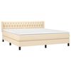 vidaXL &Kappa;&rho;&epsilon;&beta;ά&tau;&iota; Boxspring &mu;&epsilon; &Sigma;&tau;&rho;ώ&mu;&alpha; &Kappa;&rho;&epsilon;&mu; 180x200 &epsilon;&kappa;. &Upsilon;&phi;&alpha;&sigma;&mu;ά&tau;&iota;&nu;&omicron;