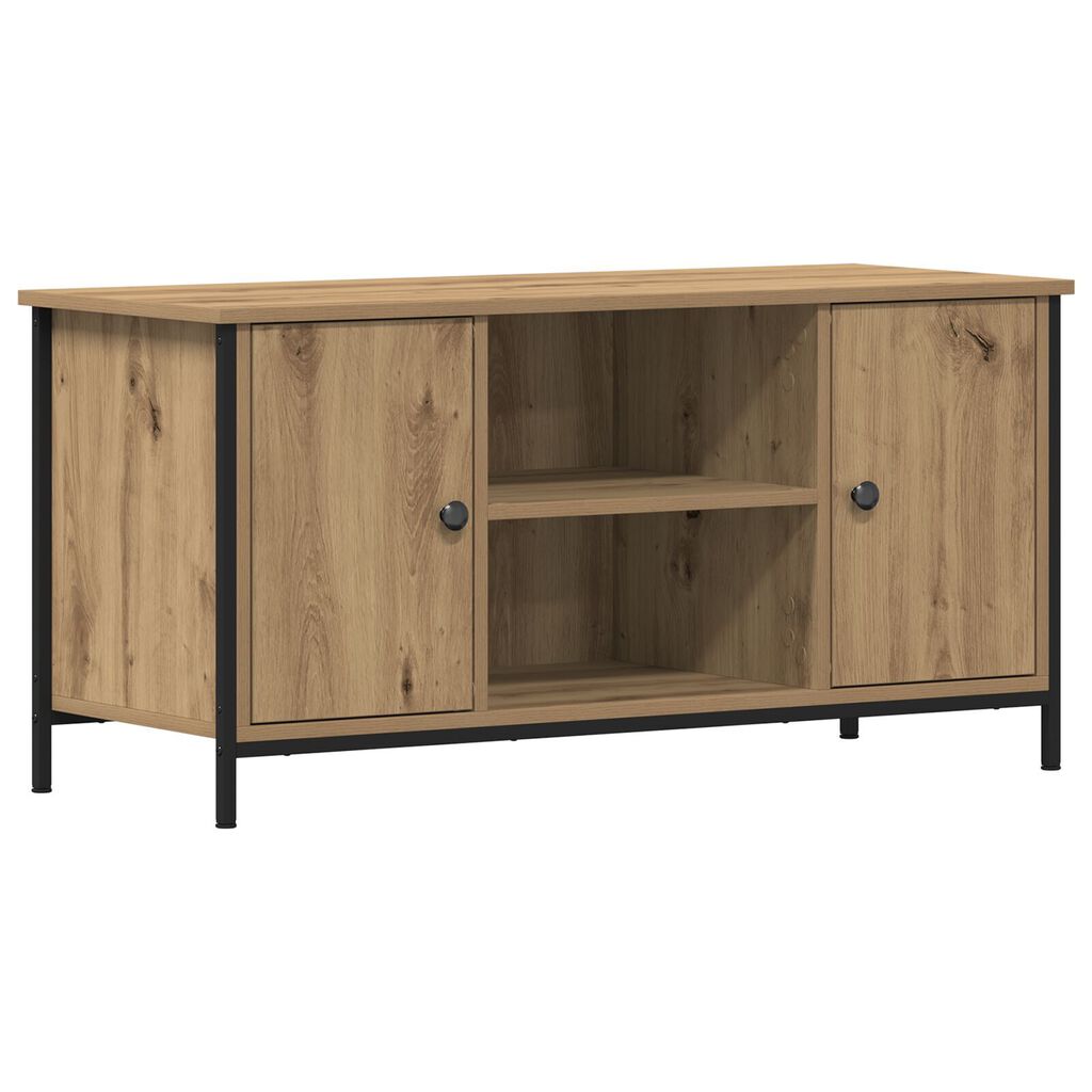 vidaXL Επιπλο τηλεόρασης Artisan Oak 100x40x50 εκ. Επεξεργασμένο ξύλο και χάλυβας