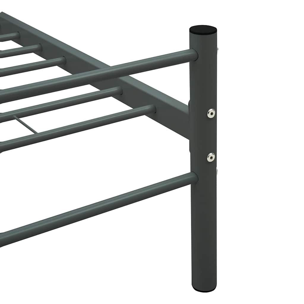 vidaXL Σκελετός Κρεβ. Χωρίς Στρώμα Γκρι 140 x 200 εκ. Μεταλλικό