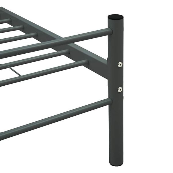 vidaXL Σκελετός Κρεβ. Χωρίς Στρώμα Γκρι 140 x 200 εκ. Μεταλλικό
